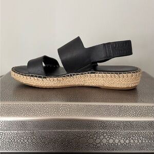 Cole Haan Black Espadrille Sandals size 8